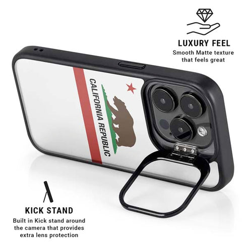 California Republic iPhone 16 Pro Kickstand Case